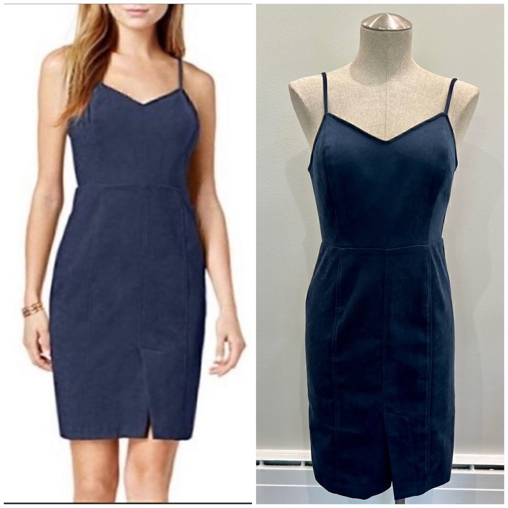 JOA NWT Mini Dress in Blue Faux Suede Size S